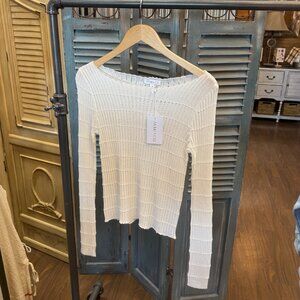 Aemi + Co Rashada White Knitted Top